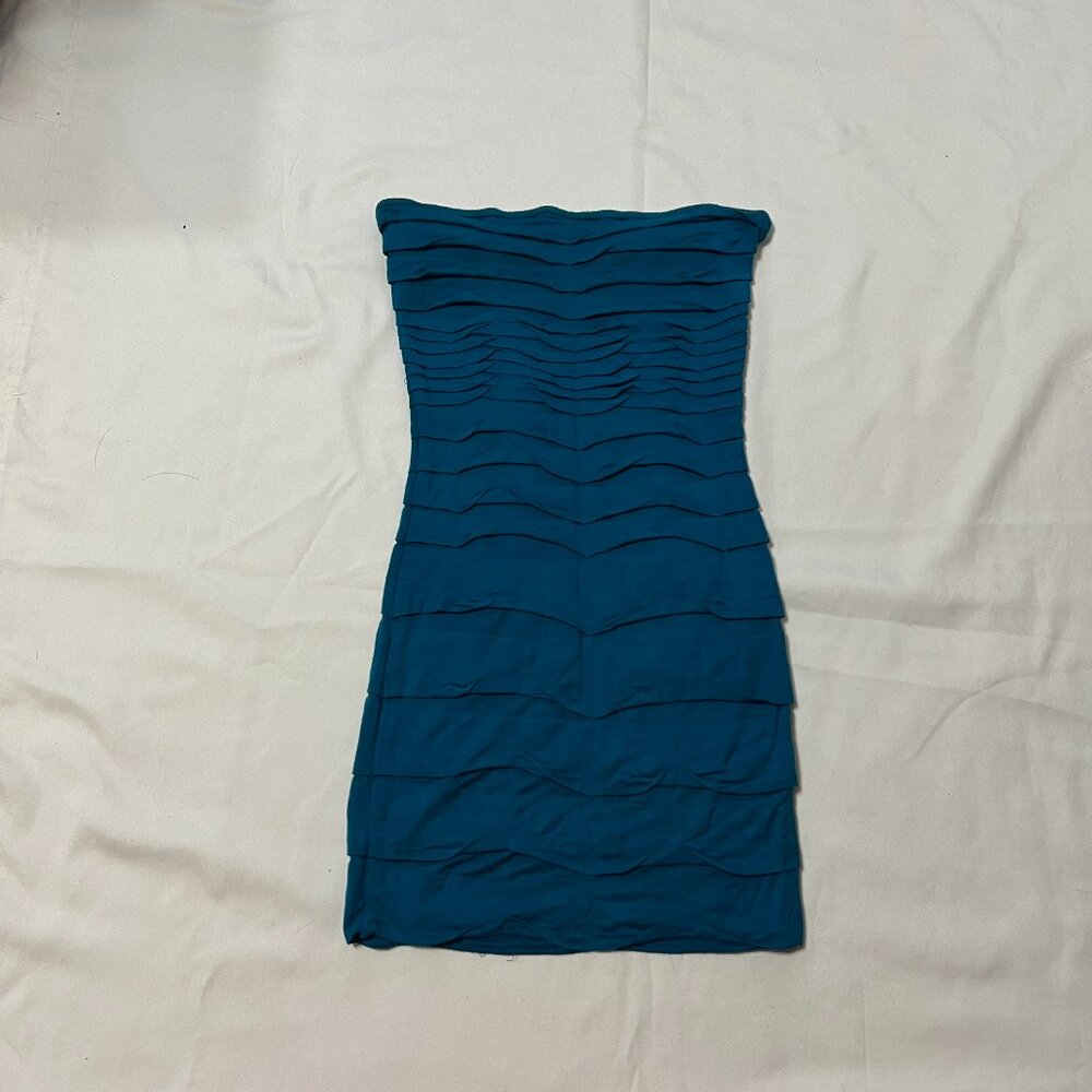 Y2K strapless tiered mini dress